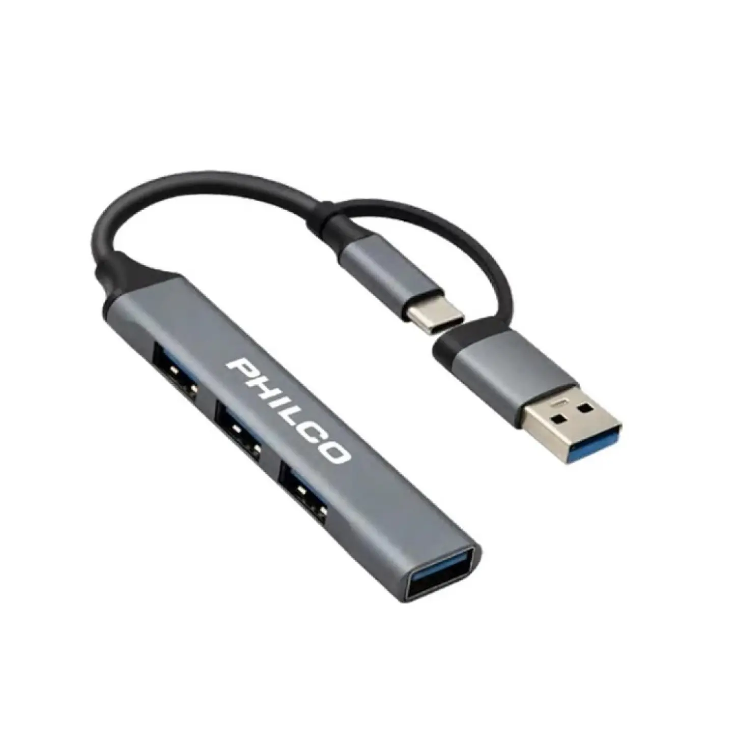 Hub 4 Puertos Usb 3.0 A Tipo C Philco 37186 1