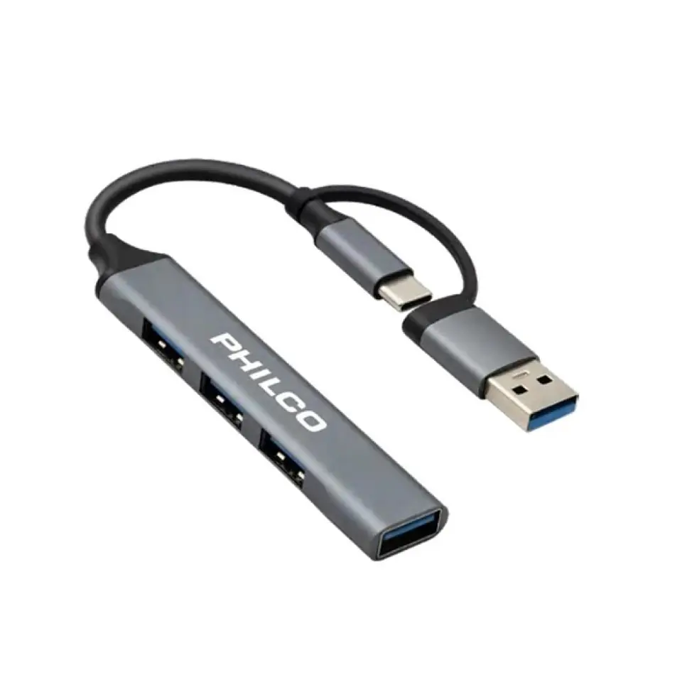 Hub 4 Puertos Usb 3.0 A Tipo C Philco 37186 1