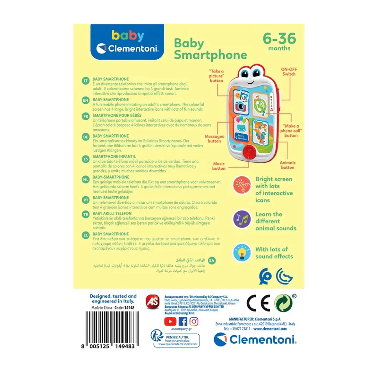 Baby Smartphone Para Bebe Clementoni 6