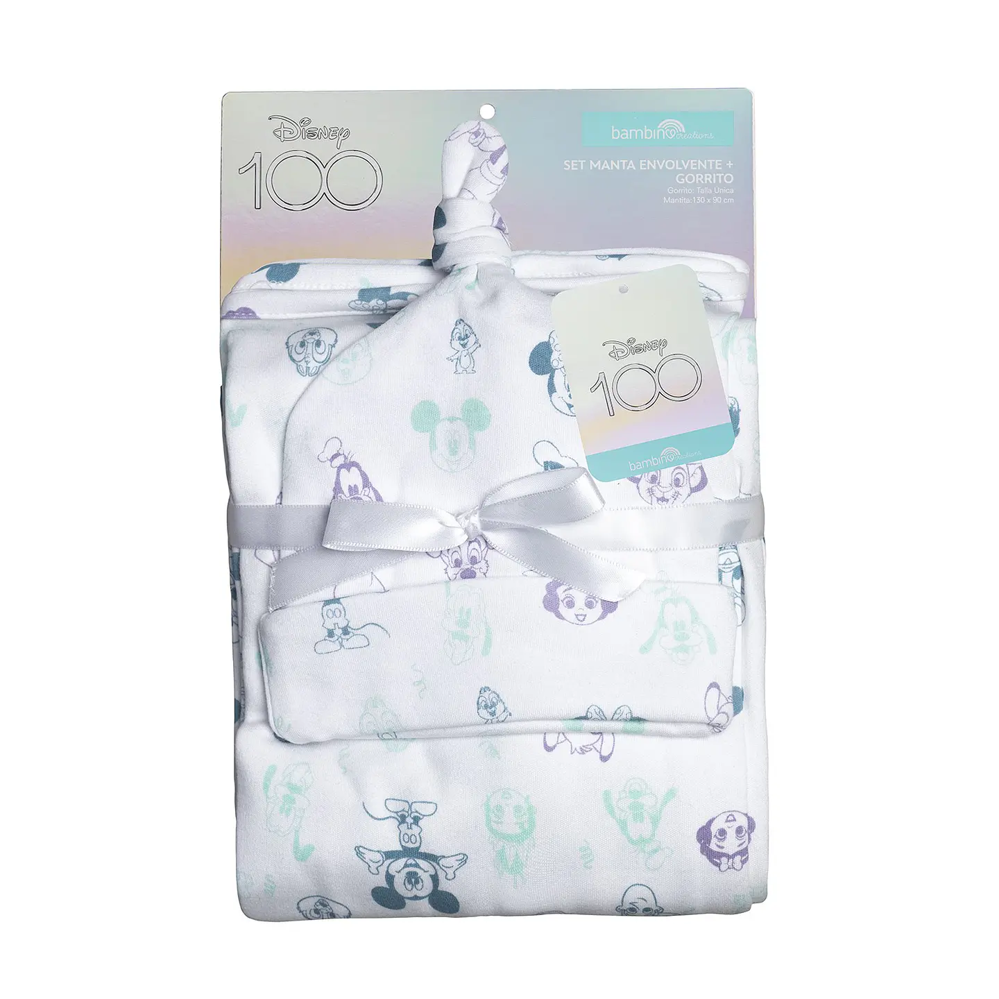 Set Mantita Envolvente y Gorrito Disney 100 4