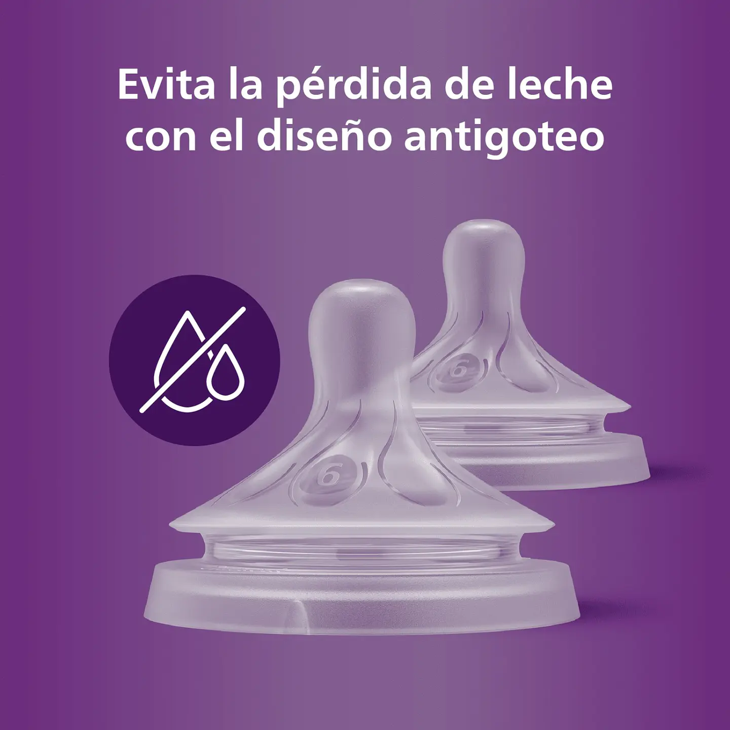 Pack 2 Tetinas Natural 6.0 Avent Flujo Espesos 6m+ 6