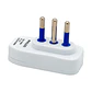 Enchufe Macho Horizontal Philco 2P+T Blanco - Miniatura 1