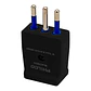 Enchufe Macho Vertical Philco 2P+T Negro - Miniatura 1