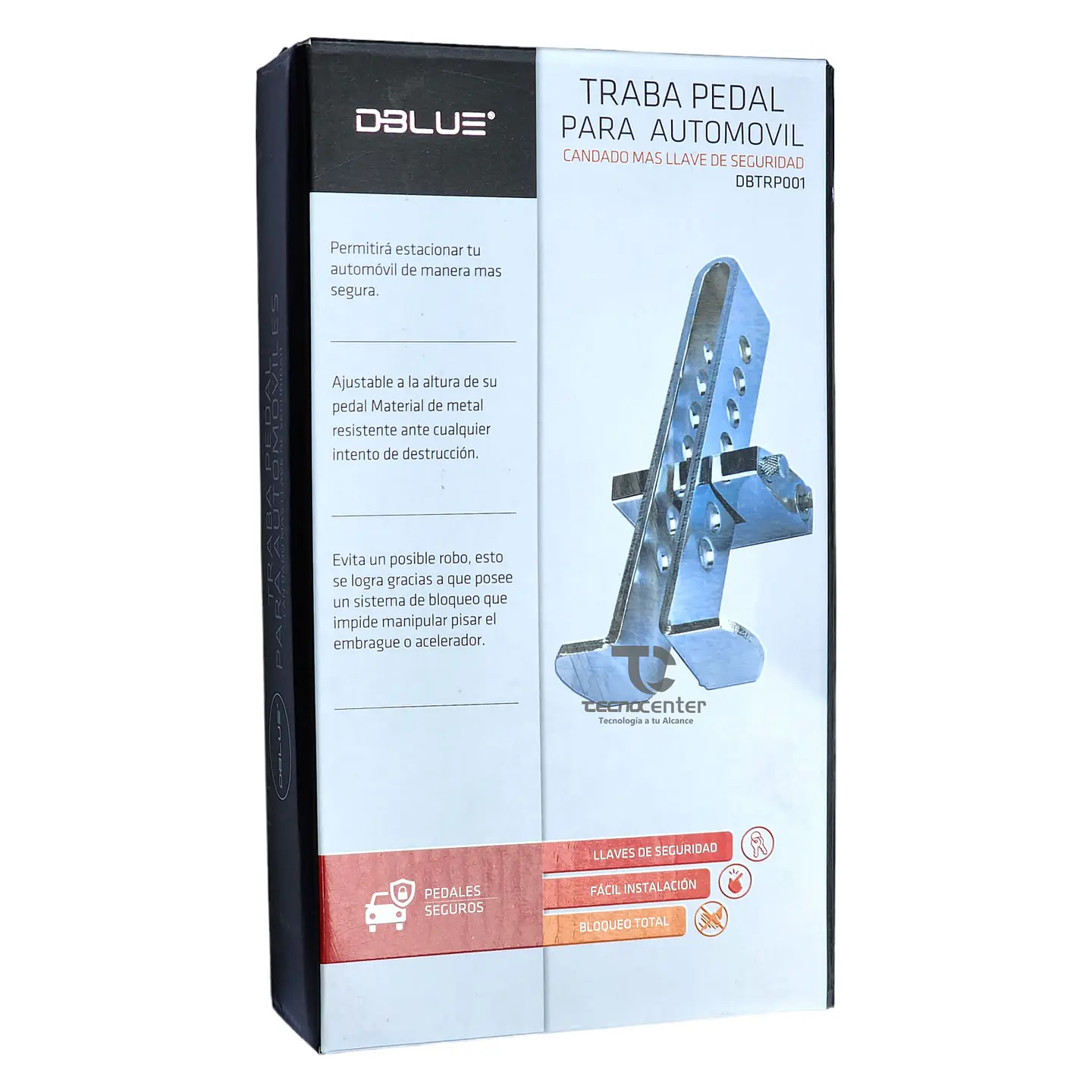 Traba Pedal Auto Seguridad Candado Acero 2