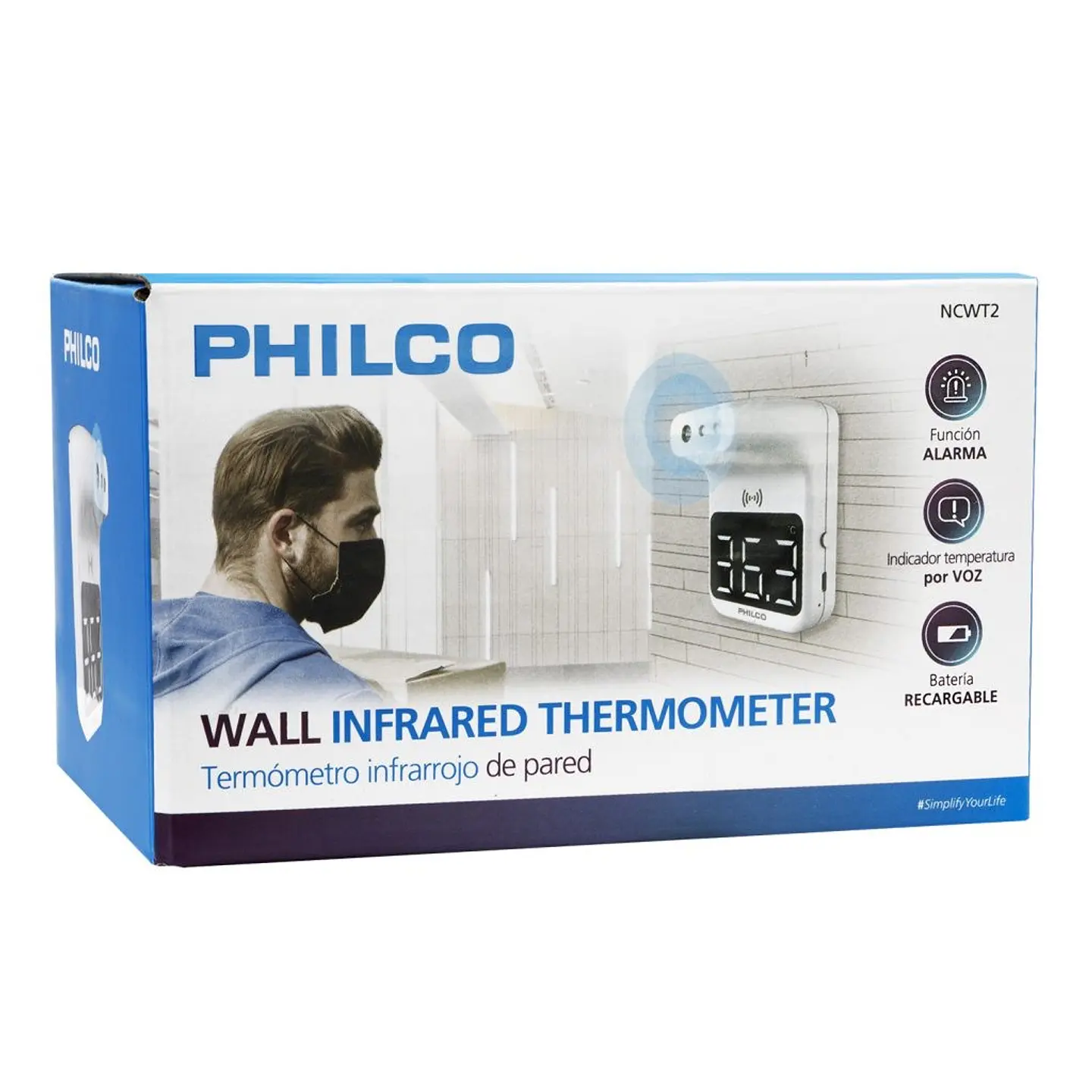 Termometro Infrarrojo Pared Philco NCWT2 2