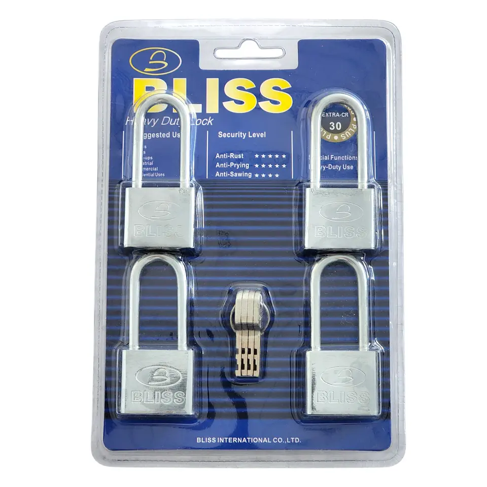 Pack 4 Candados de Seguridad 30mm Bliss 13345 1