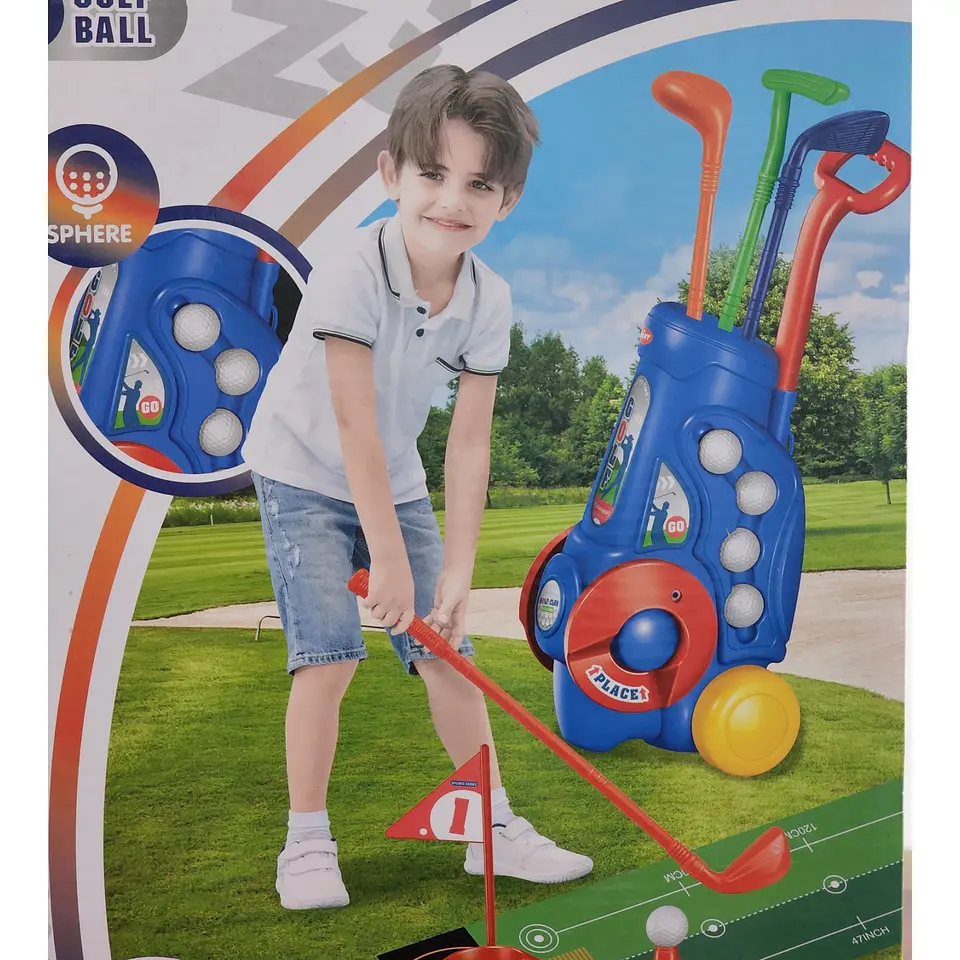 Set De Golf Miniatura con Carrito para Niños 55524 2