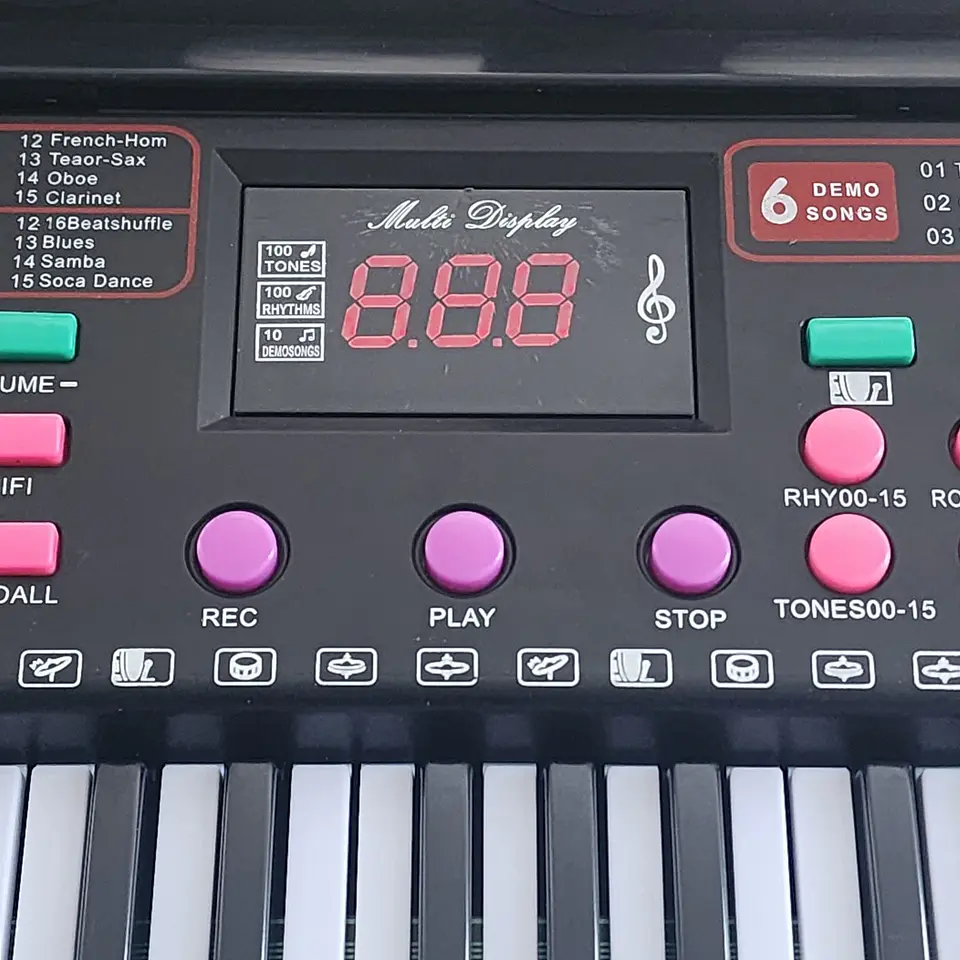 Piano Teclado Digital 61 Teclas + Micrófono 55036 6