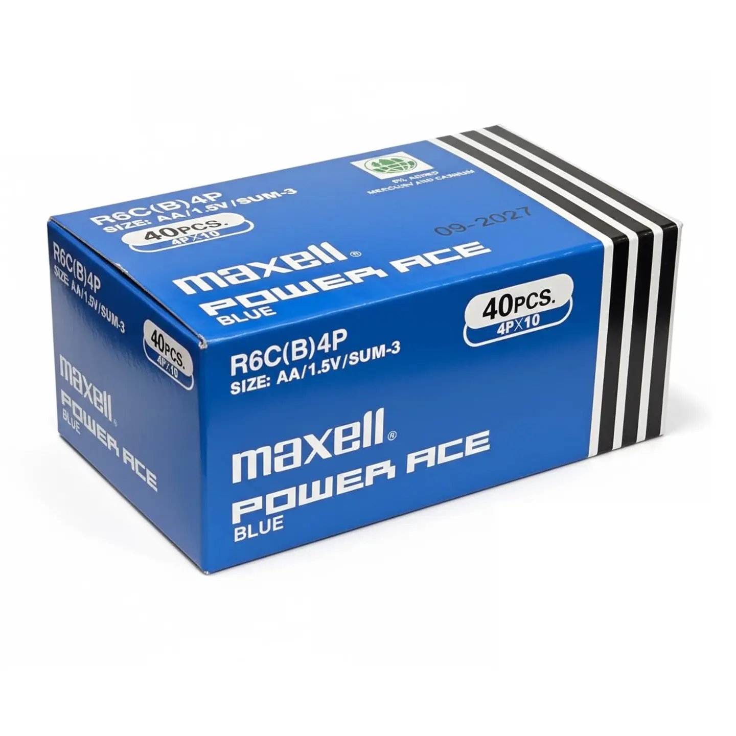 Pack 40 Pilas Carbón Maxell AA Power Ace Blue 2