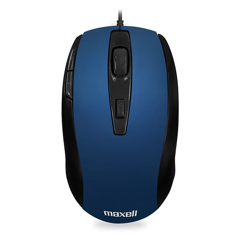 Mouse Óptico 5 Botones Con Cable USB MOWR-105 Maxell Azul
