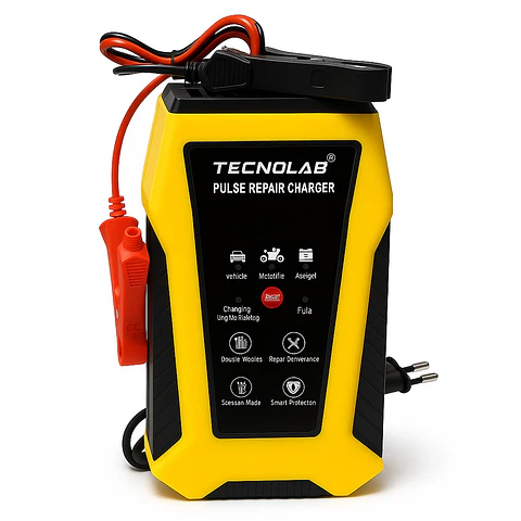 Cargador Baterías Tecnolab Autos y Motos 12v TL723