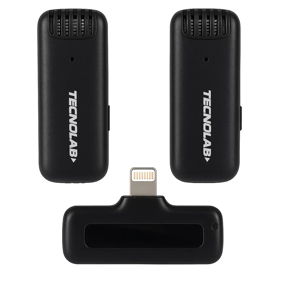 Kit 2 Micrófonos Lavalier Con Caja LTNG Tecnolab TL707 4