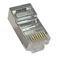 Conector RJ-45 Metálico Cat 6 Red Telefónica Bolsa x100 Unds - Miniatura 1