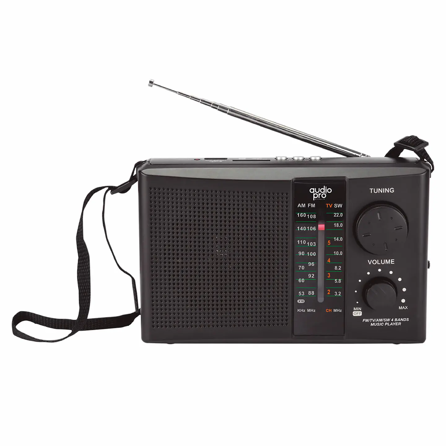Radio Recargable Audiopro Fm/am/tv/sw 4 bandas 2