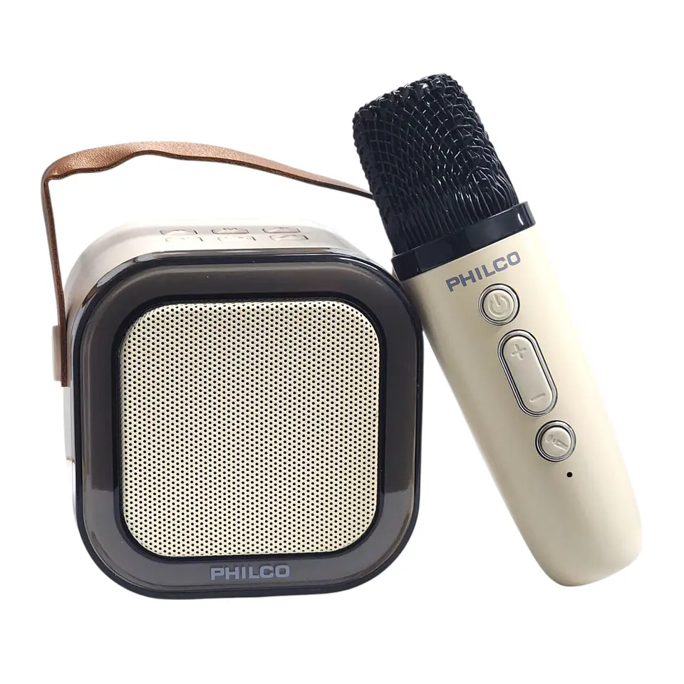 Mini Parlante Karaoke TWS 730W Luz RGB + Micrófono Philco 6