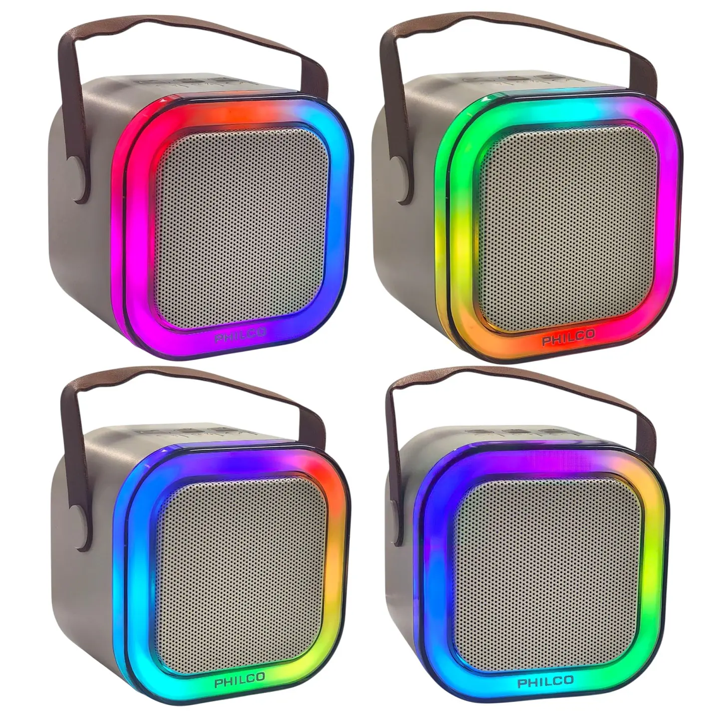Mini Parlante Karaoke TWS 730W Luz RGB + Micrófono Philco 7