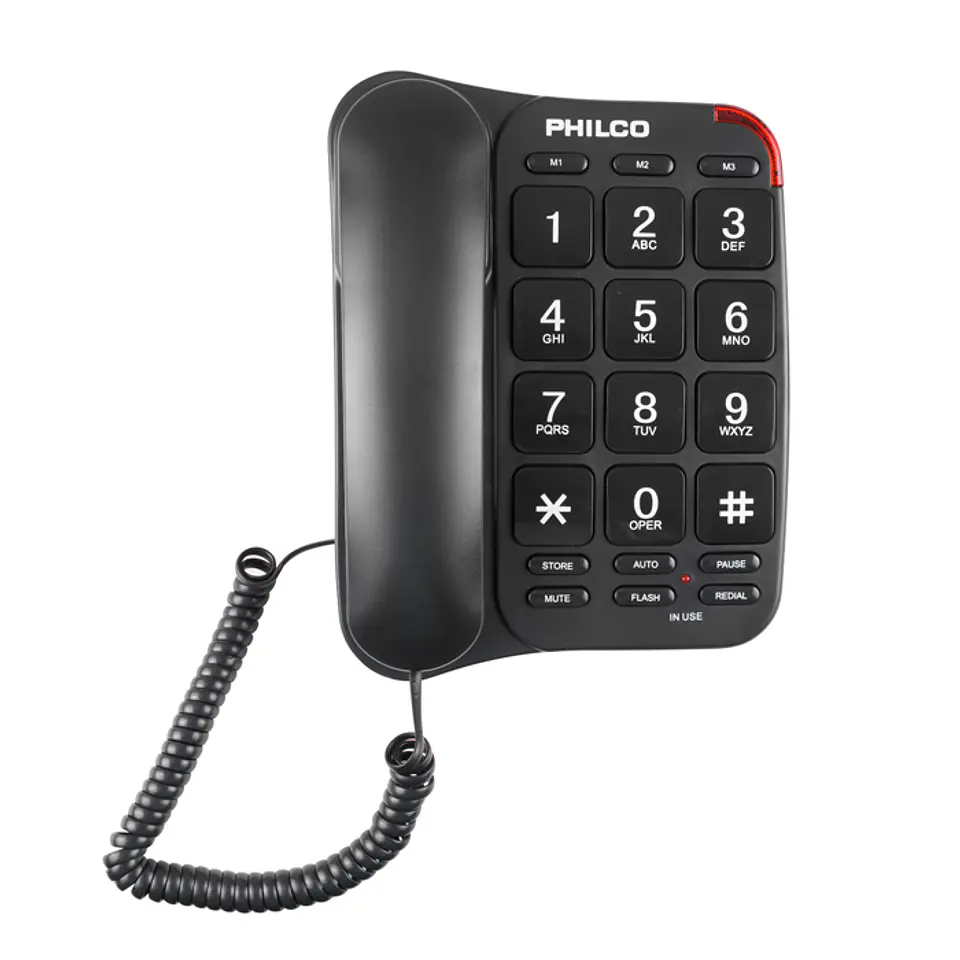 Telefono Fijo Philco Números Grandes Negro 1