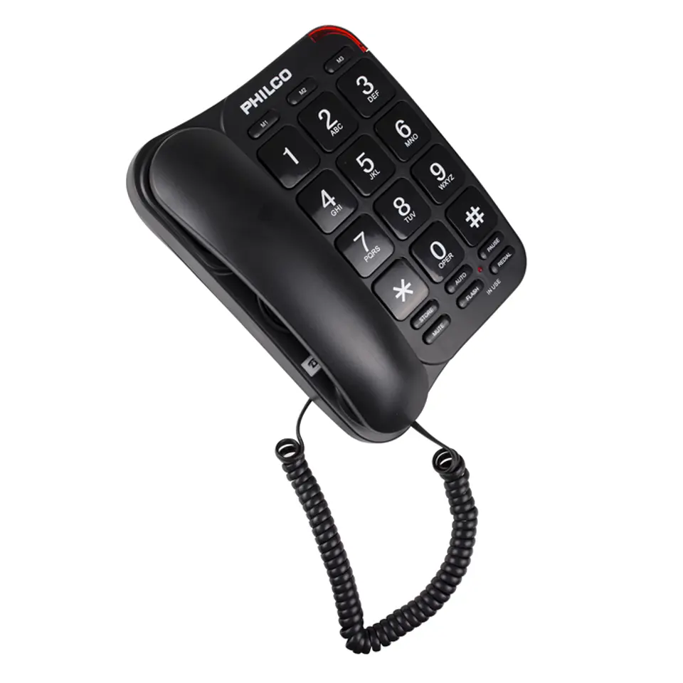 Telefono Fijo Philco Números Grandes Negro 4