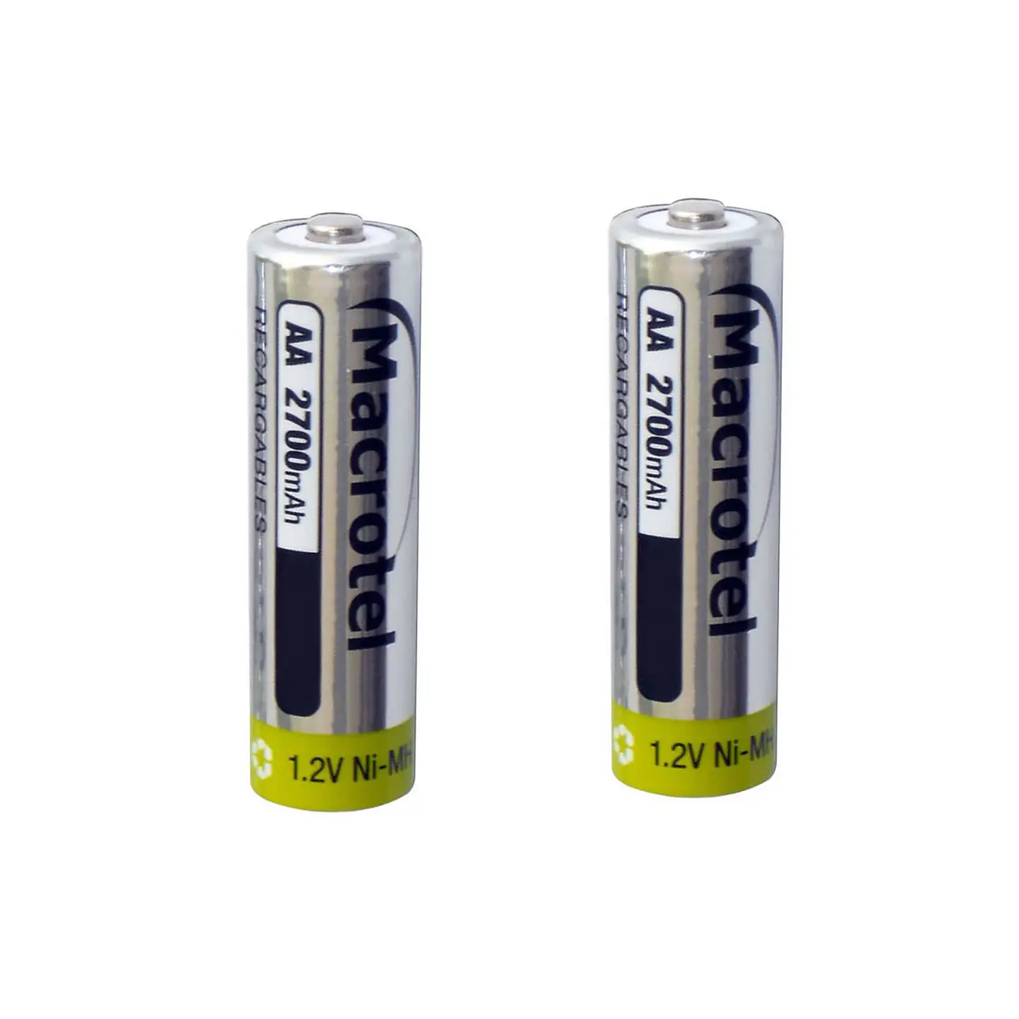 Pack 2 Pilas Recargables AA Macrotel 2700mha 2