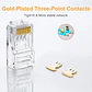 Pack 100 Conectores rj45 Terminales Red - Miniatura 3