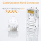Pack 100 Conectores rj45 Terminales Red - Miniatura 4