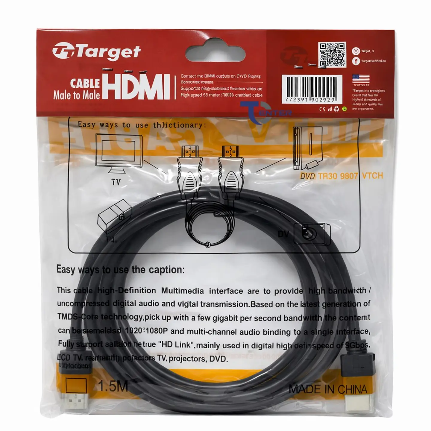Cable HDMI Target 5 mts Full HD 1.4 2