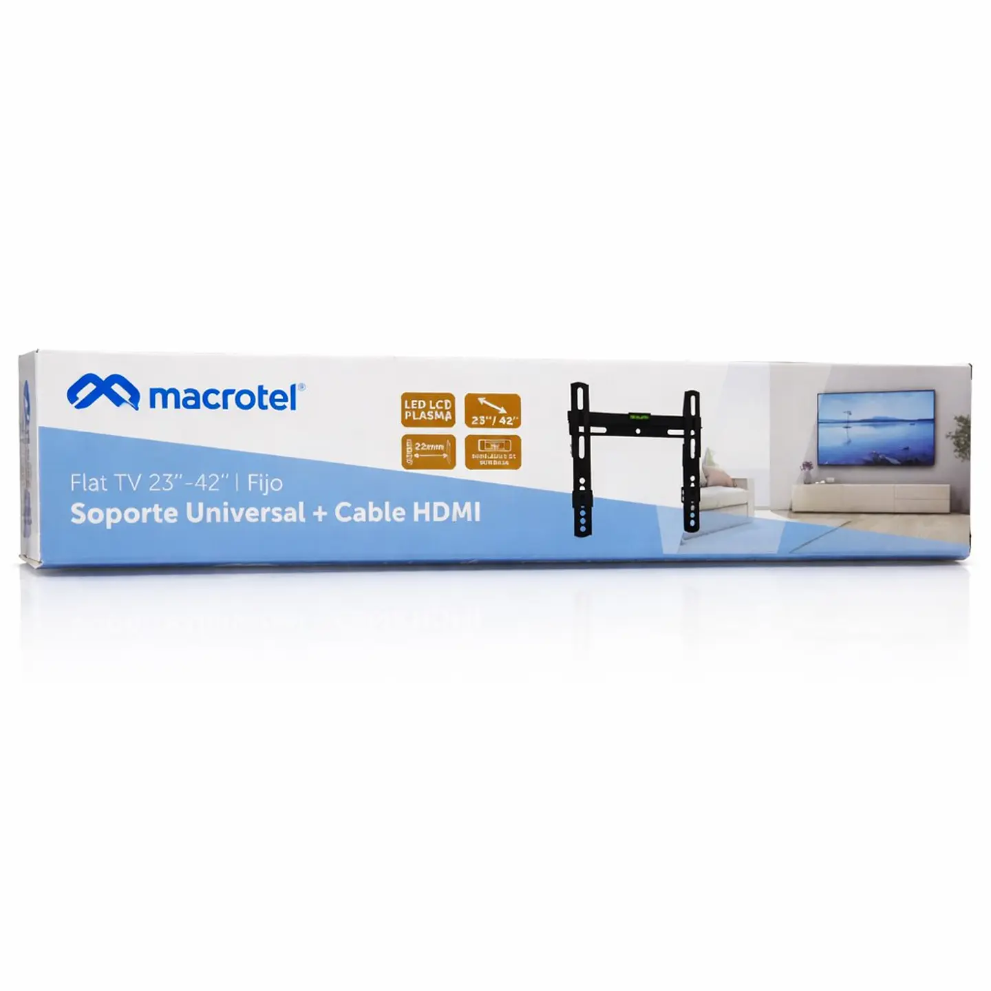 Soporte TV Fijo Macrotel 23 a 42 + Cable HDMI 3