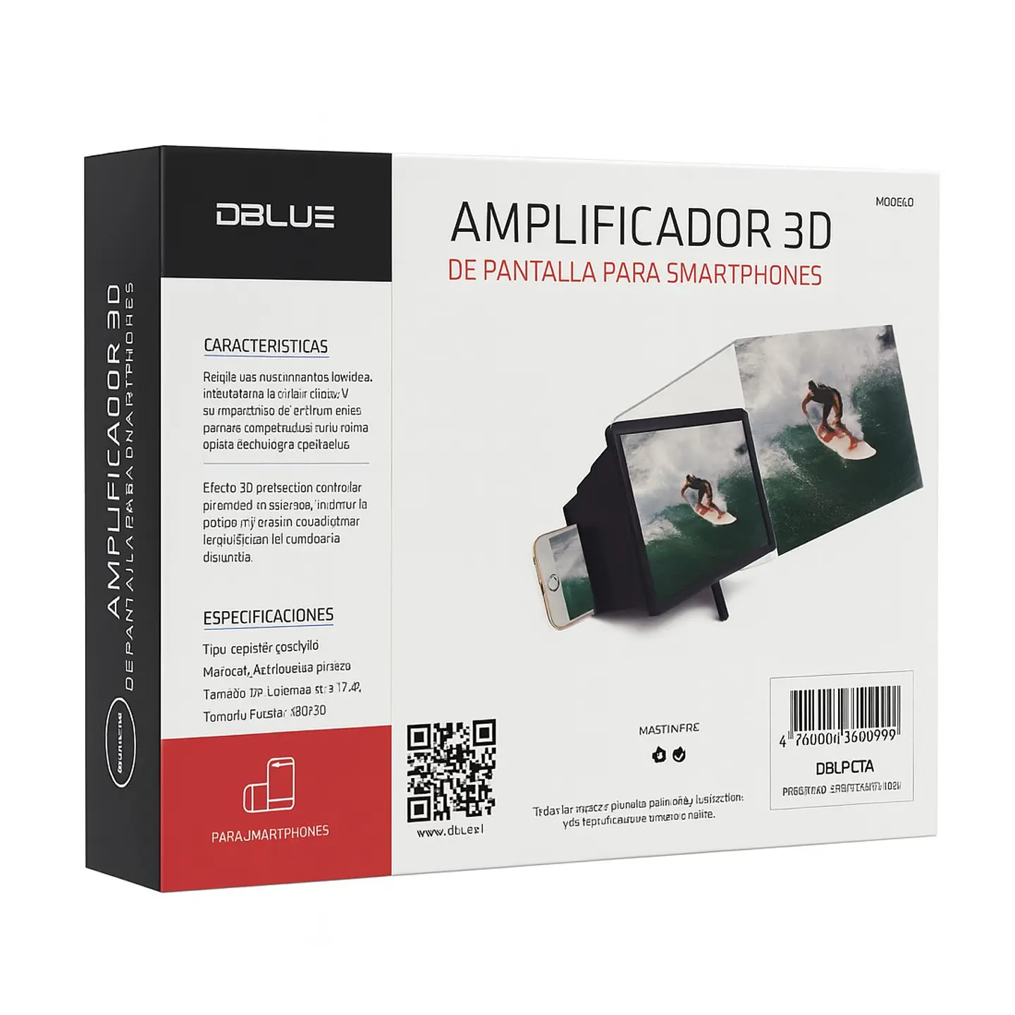Amplificador 3D de Pantalla Smartphone Lupa DBLUE DBLUPC04 3