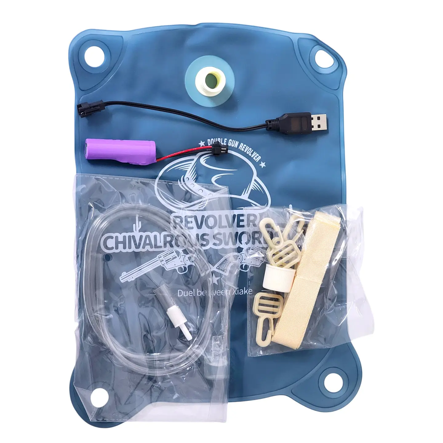 Juguete Pistola De Agua Eléctrica Revolver Backpack DBG1797  4
