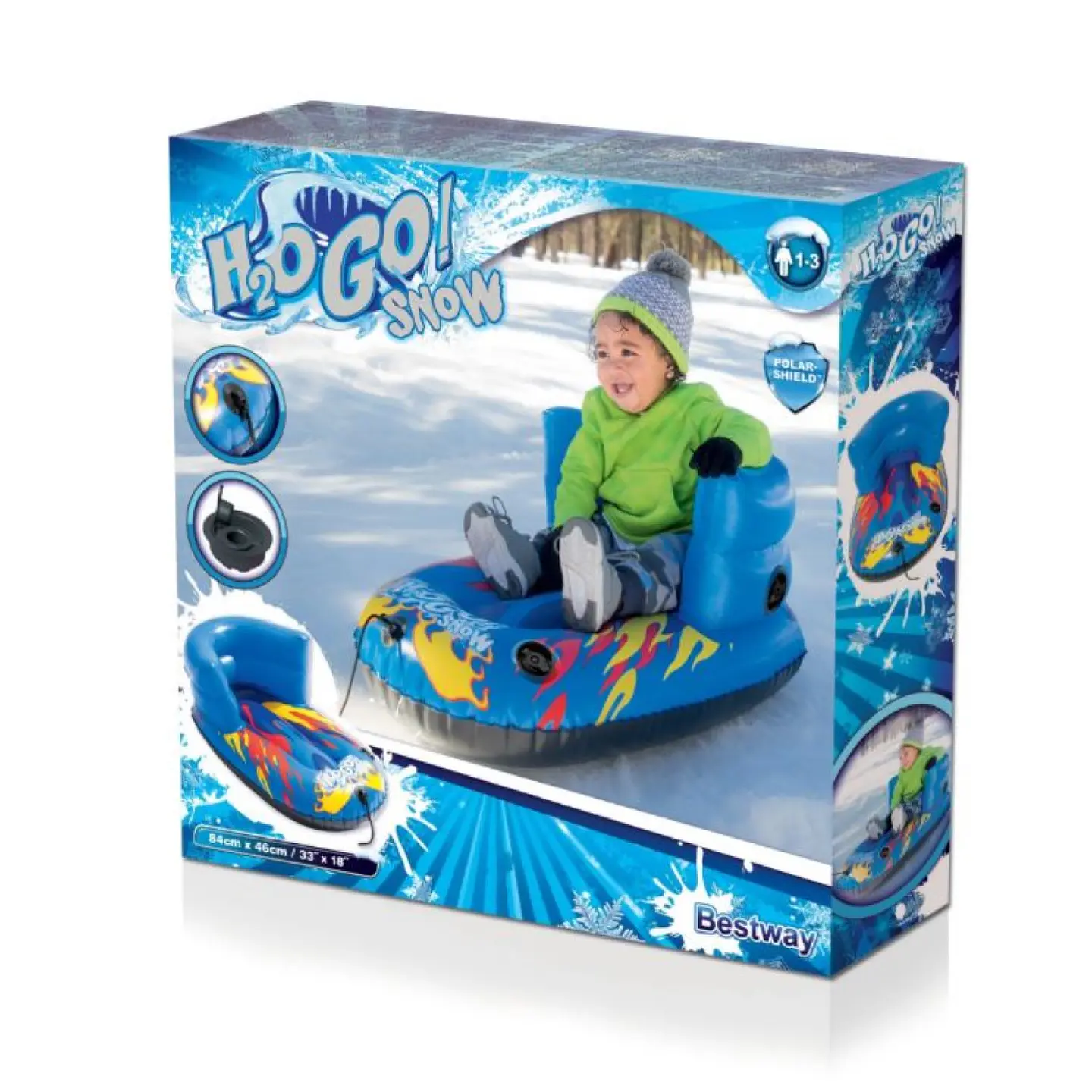 Trineo Inflable para Nieve con Respaldo 84cm Bestway 39057 6