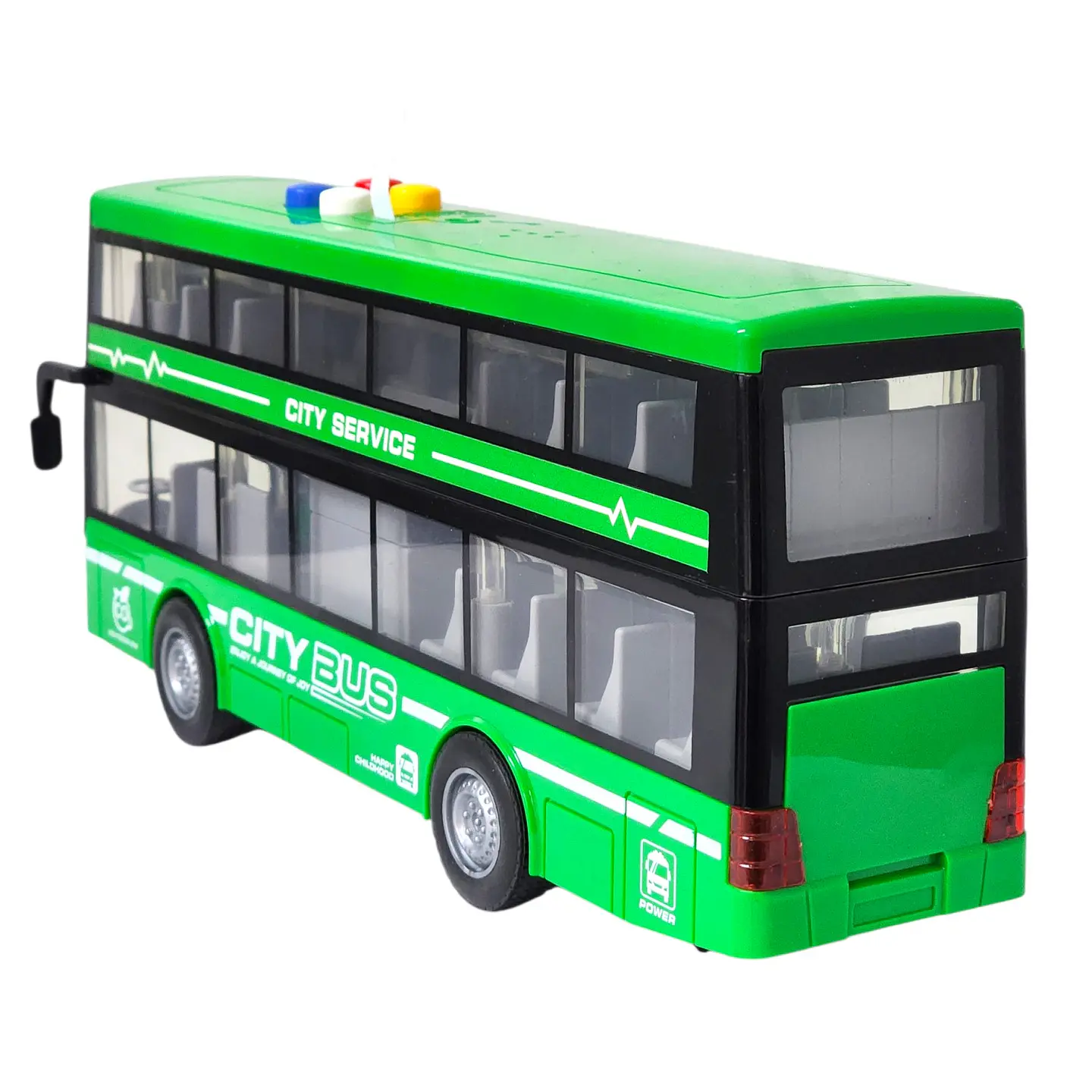 Juguete Autobús Dos Pisos Luces Sonidos 1:16 DBG1680G Verde 5