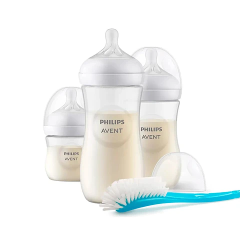 Set Mamaderas Avent SCD837/12 125, 260, 330 ml + Cepillo