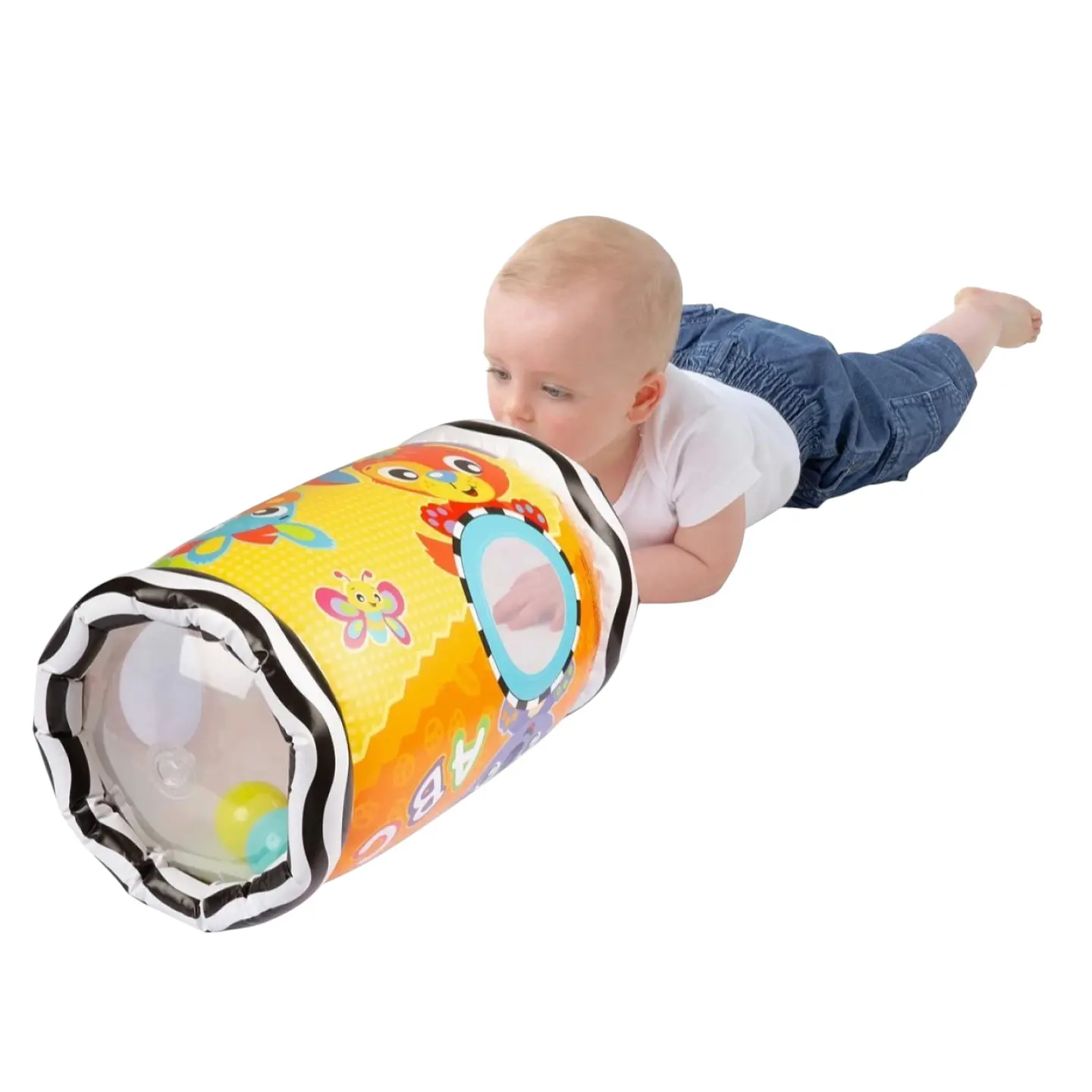 Rodillo Sonajero Inflable Gatear Peek and Play 6m+ Playgro 6