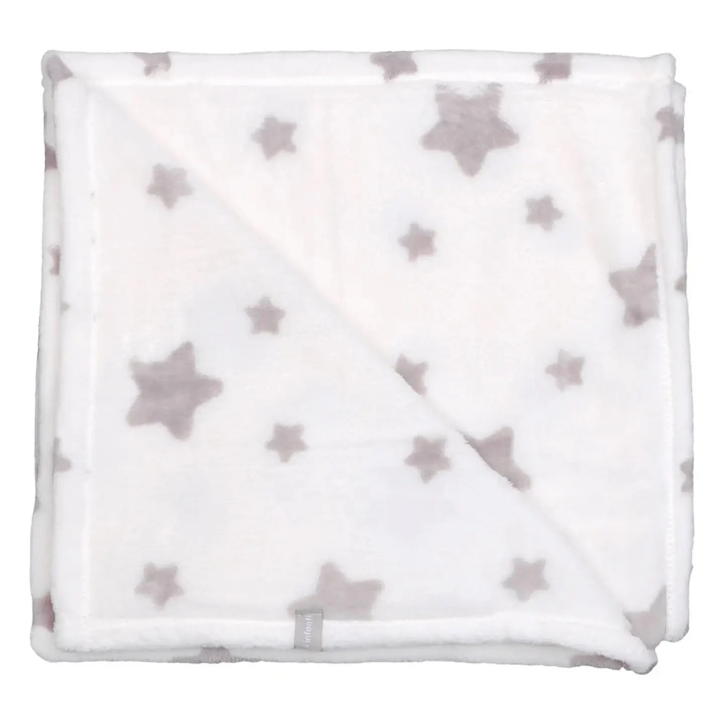 Pack 2 Mantas Unisex Blanco / Gris 75x100cm Infanti 3