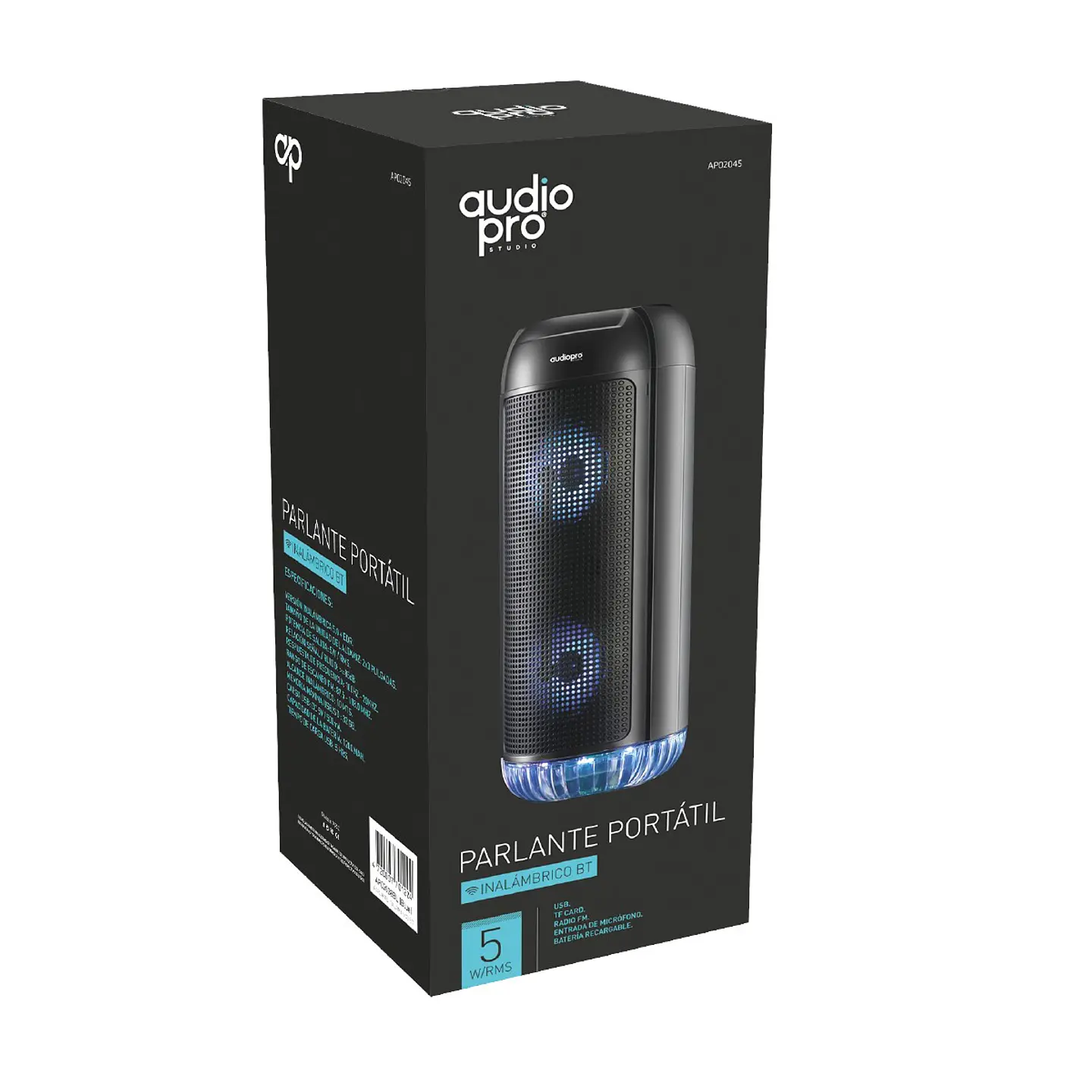 Parlante Portátil Audiopro Ap02046 150w Bt/Usb/Sd/Fm 3