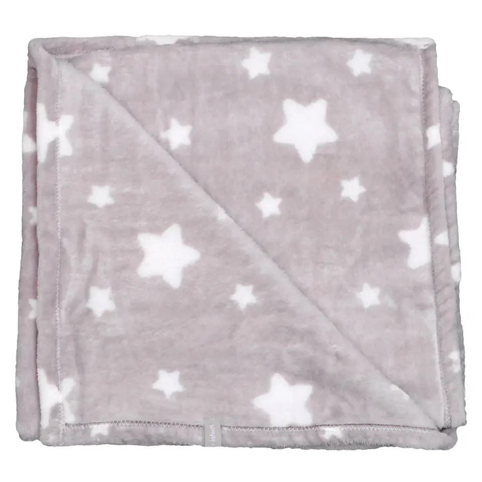 Pack 2 Mantas Unisex Blanco / Gris 75x100cm Infanti 5