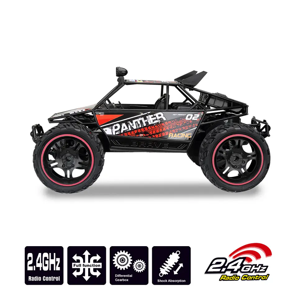 Auto Rally Racer Veloz Control Remoto 2.4G DBG1606R Rojo 3