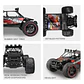 Auto Rally Racer Veloz Control Remoto 2.4G DBG1606R Rojo - Miniatura 5