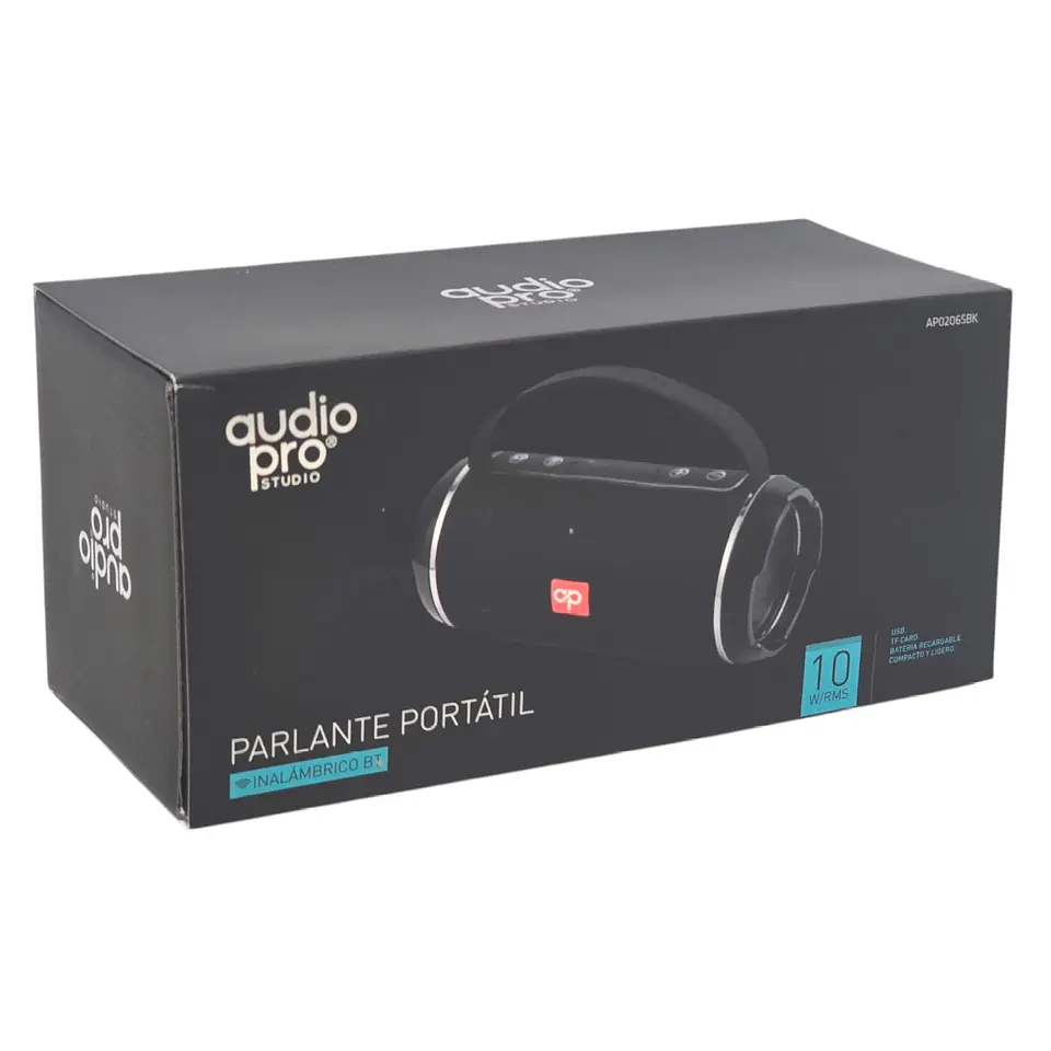 Parlante Inalámbrico BT Audiopro Usb/Sd AP02065BK Negro 2