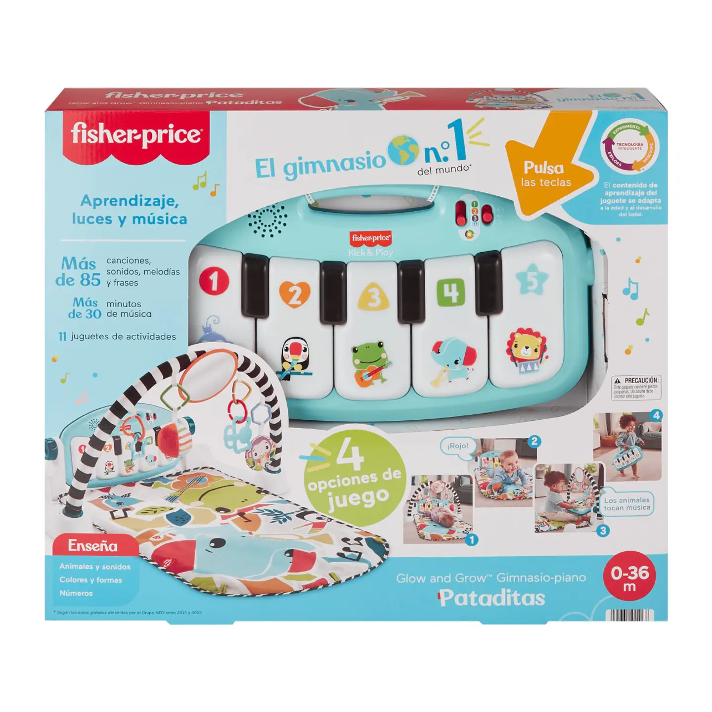 Gimnasio Piano Pataditas Musicales Brilla Y Crece Fisher Price 6