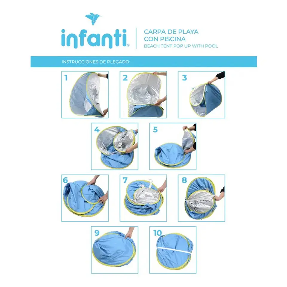 Carpa De Playa Infanti Con Piscina Pop Up 6