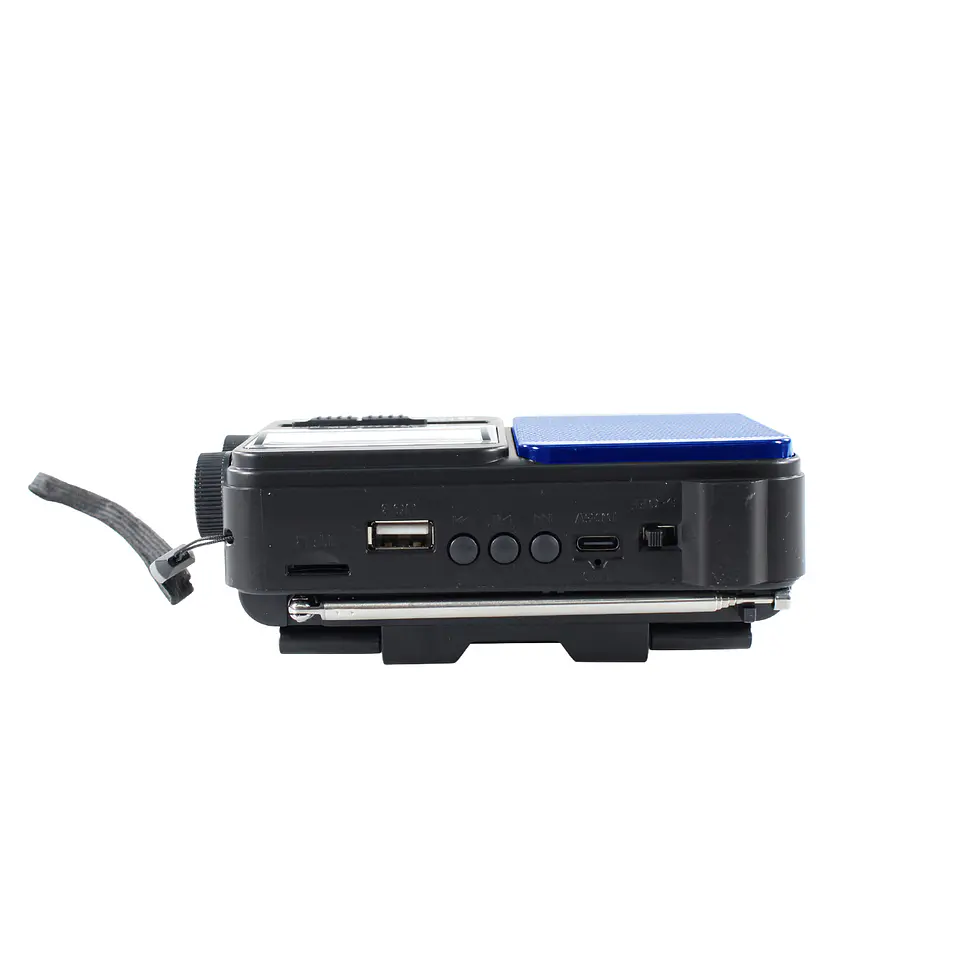 Radio Portátil Solar AM FM SW LED 15W TL653BL Tecnolab Azul 2