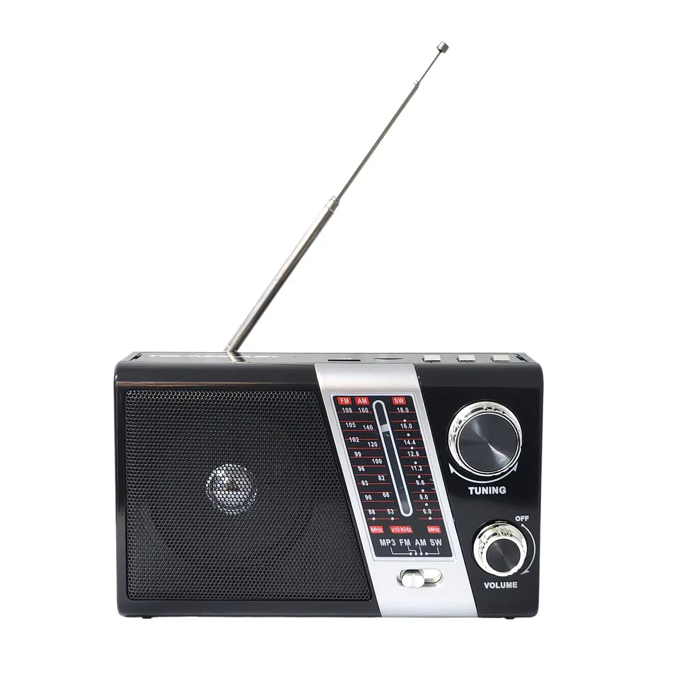 Radio Portátil AM FM SW Solar Band 3 LED USB TL635 Tecnolab 1