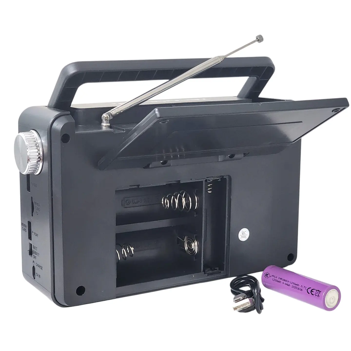 Radio Portátil Solar BT USB LED PowerSun TL637 Tecnolab 4