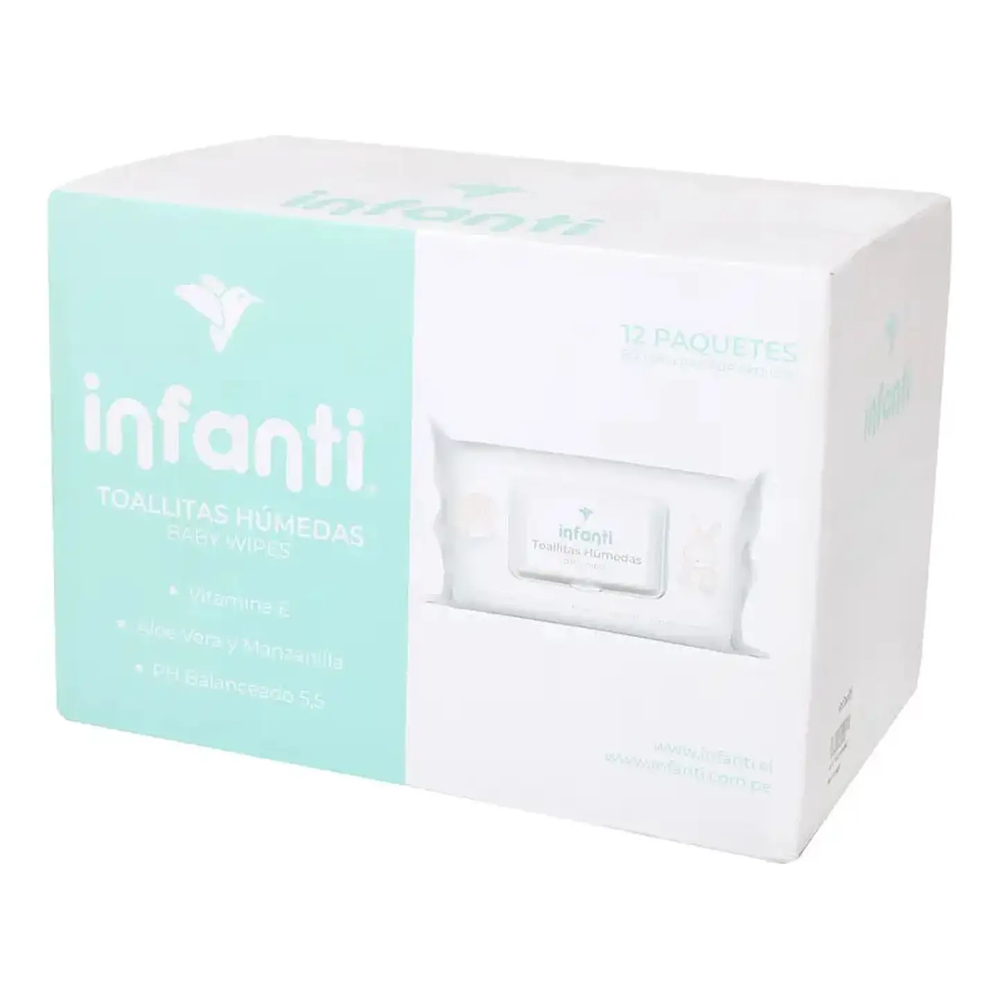 Pack 12 Paquetes de Toallitas Húmedas Baby Wipes Caja 3