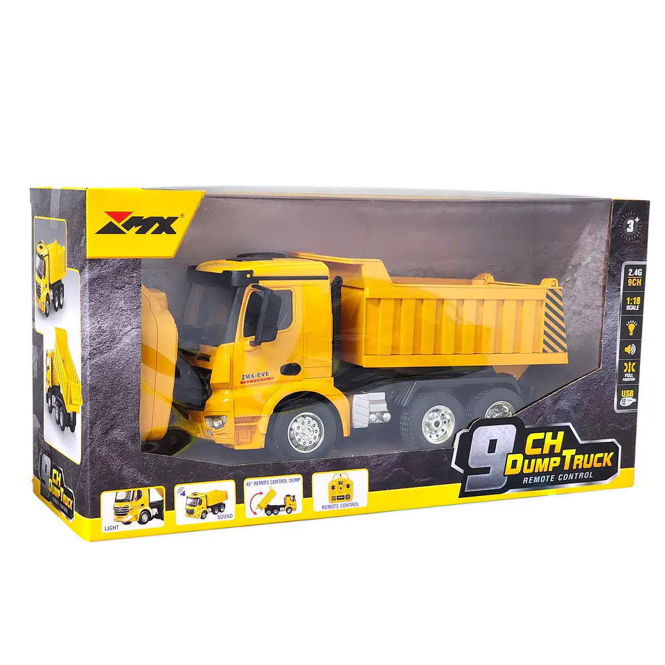 Juguete Camión Carga RC 9 Canales Batería Recargable DBG1694 3