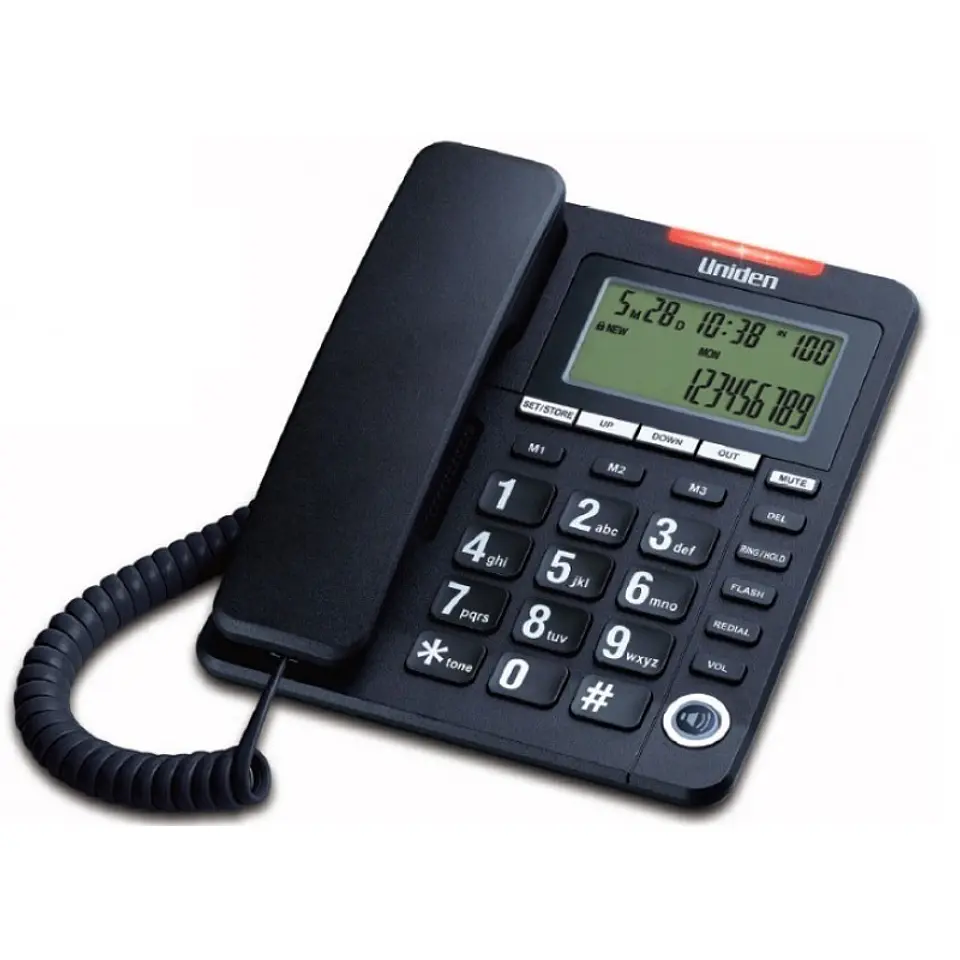 Telefono Fijo Uniden Negro AS7408 Con Visor 1