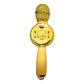 Microfono Karaoke TWS BT con luz Disco Dorado - Miniatura 1