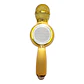 Microfono Karaoke TWS BT con luz Disco Dorado - Miniatura 2