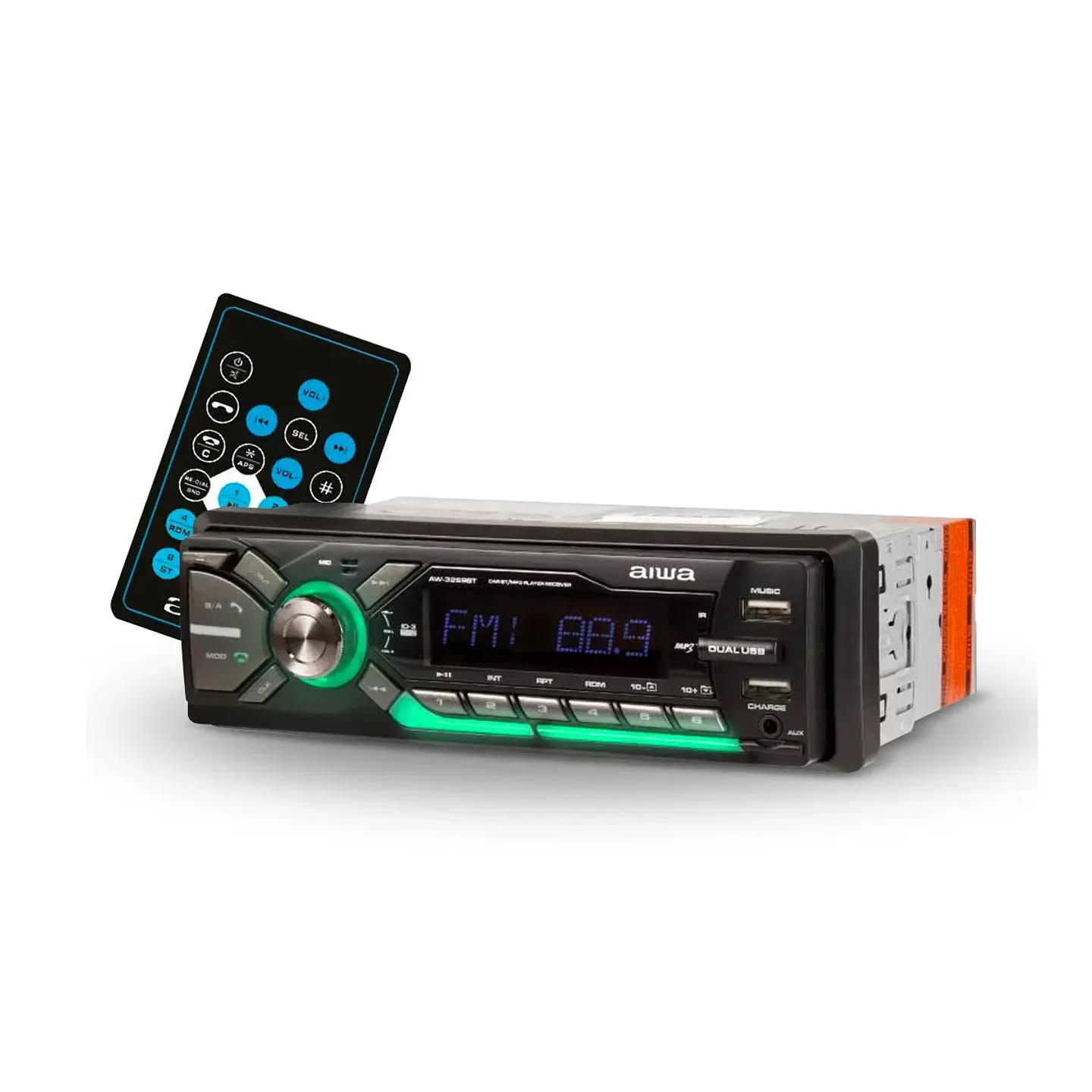Radio Auto Aiwa BT Mp3 Usb App Music Aw-3269bt 2